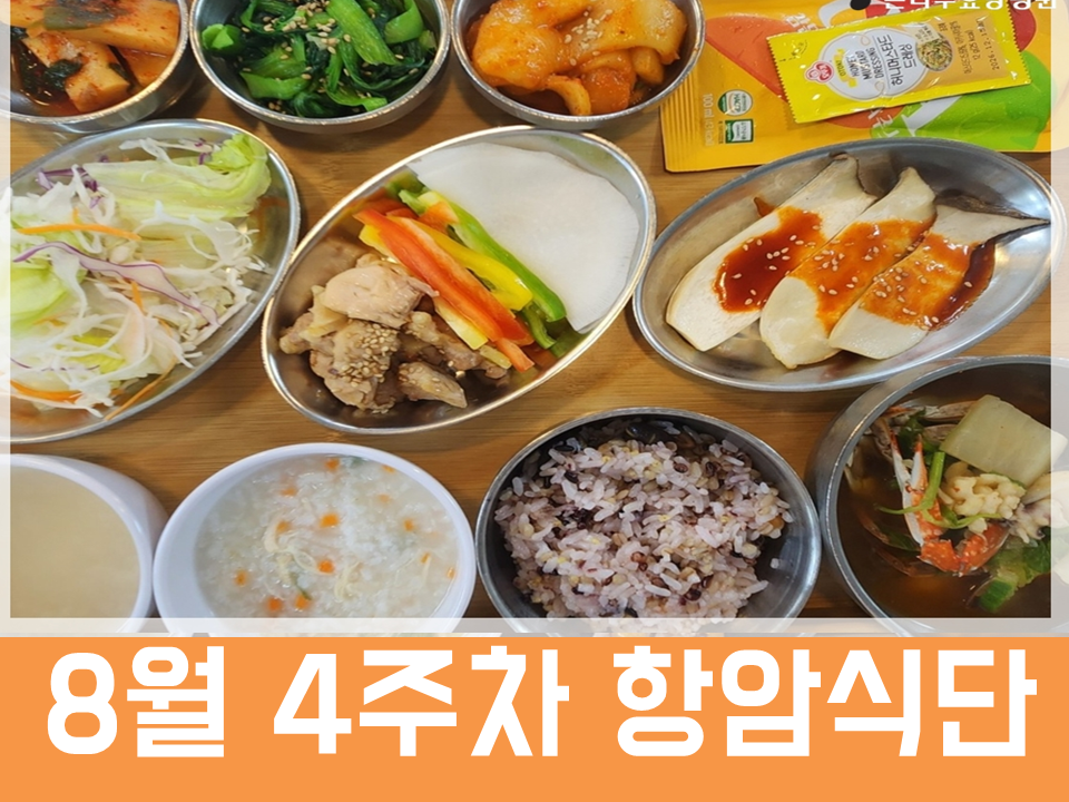 2026년 8월 4주차 항암식단