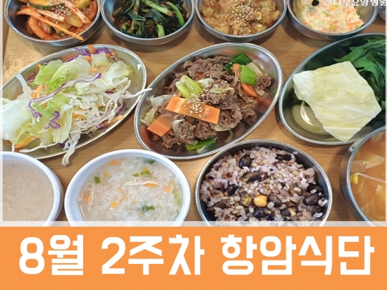 2026년 8월 2주차 항암식단